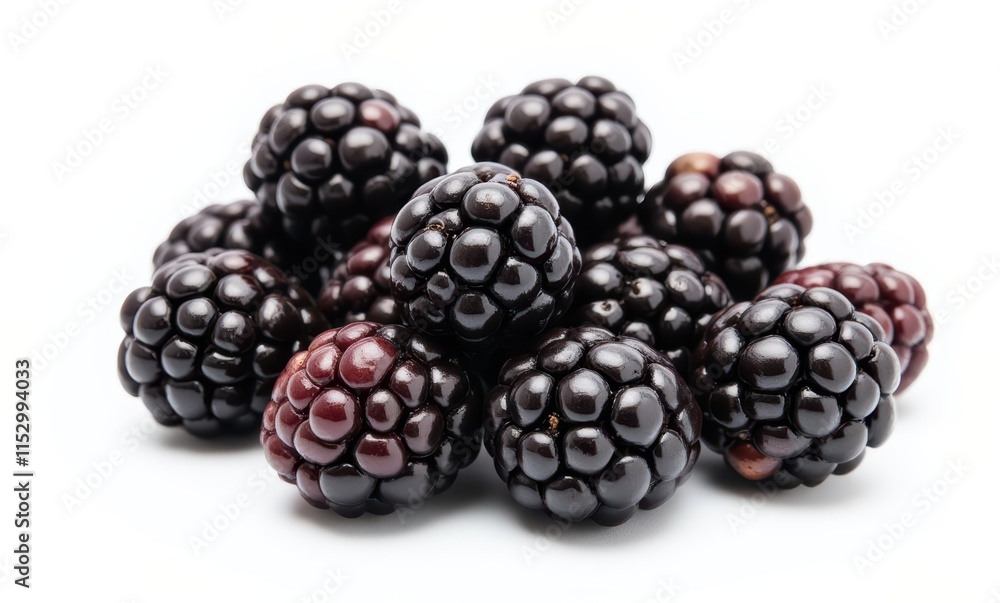 Fresh blackberries on a white background Fresh blackberries on a white background