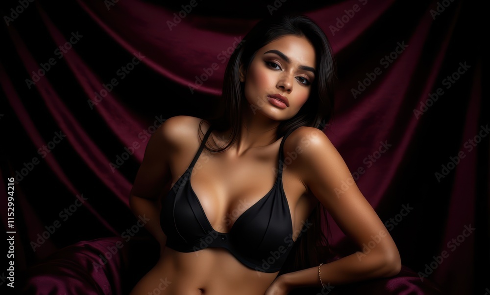 Elegant woman posed in soft lighting Elegant woman posed in soft lighting