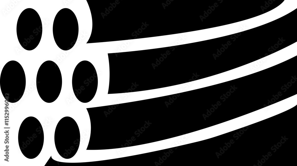Vetor de steel wire rope icon, abstract stranded strong metal cable ...