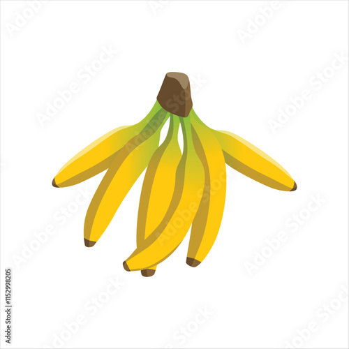 Fresh Ripe Banana Fruit, Yellow Healthy Snack