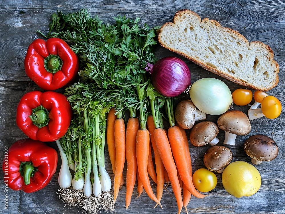 Photo of Vegetables on a Wooden Surface Photo of Vegetables on a Wooden Surface