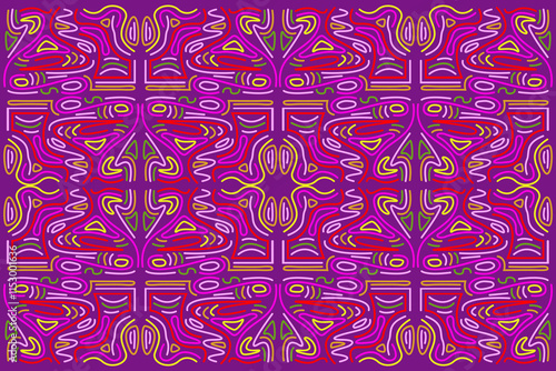 abstract background, ethnic pattern, colorful vector, design flat