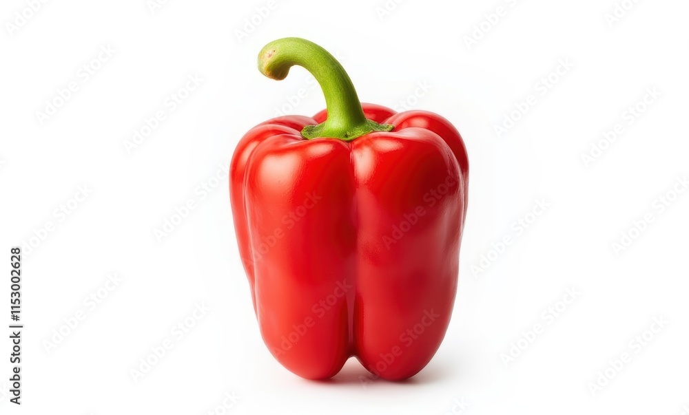 Fresh red bell pepper on white background Fresh red bell pepper on white background