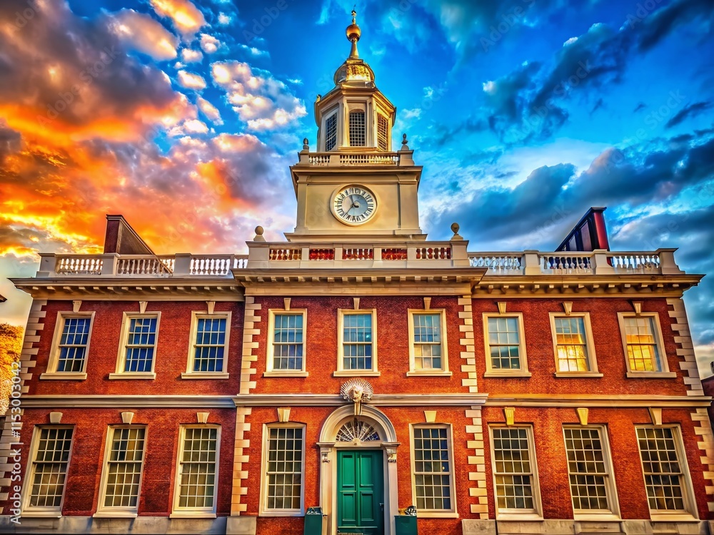 Fototapeta premium American Founding Documents: Historic Architecture & Freedom's Legacy