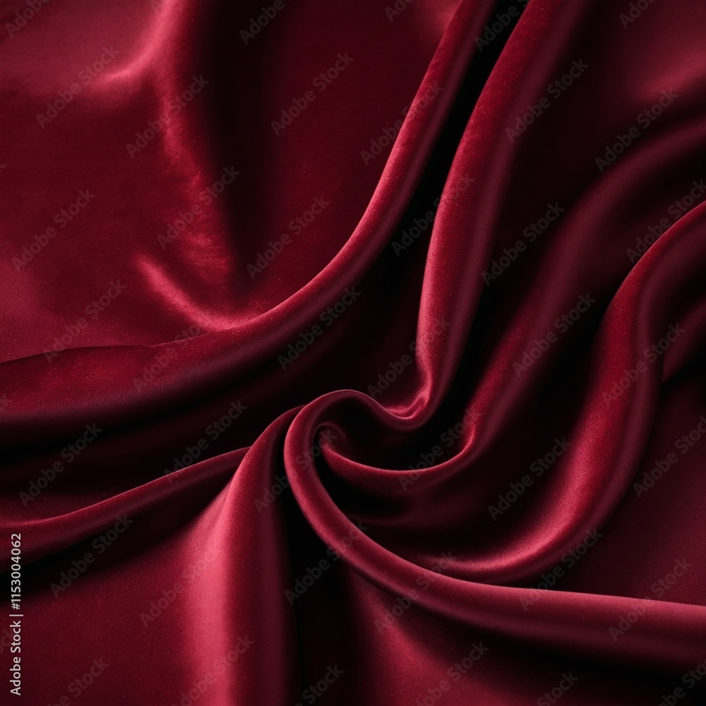 Obraz premium Black dark deep red burgundy cherry maroon crimson abstract background. Silk satin velvet fabric.