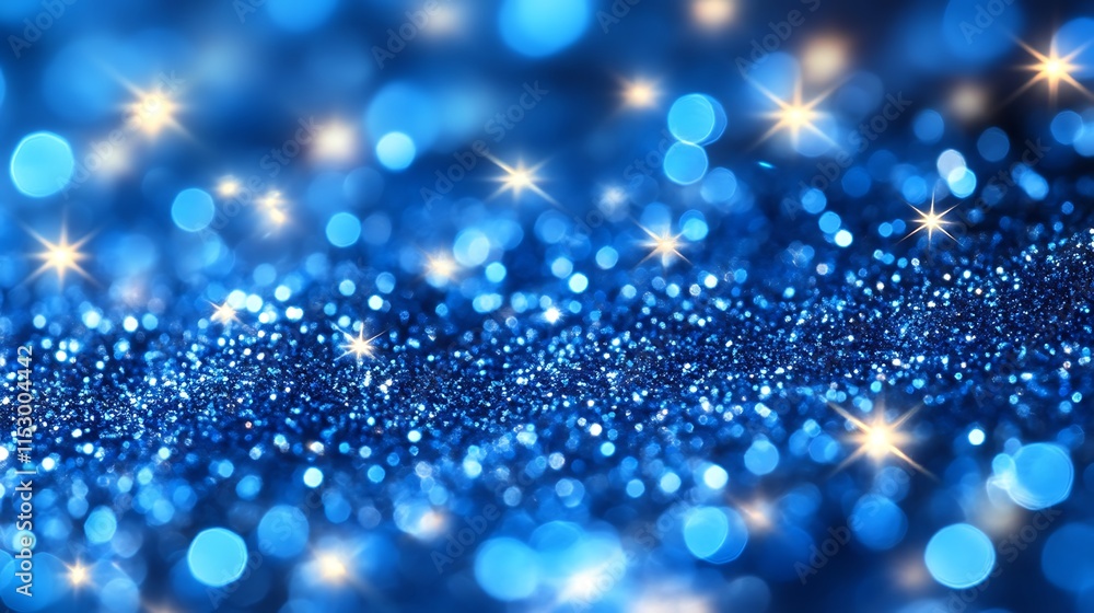 Sparkling Blue Glitter Background With Lights Sparkling Blue Glitter Background With Lights