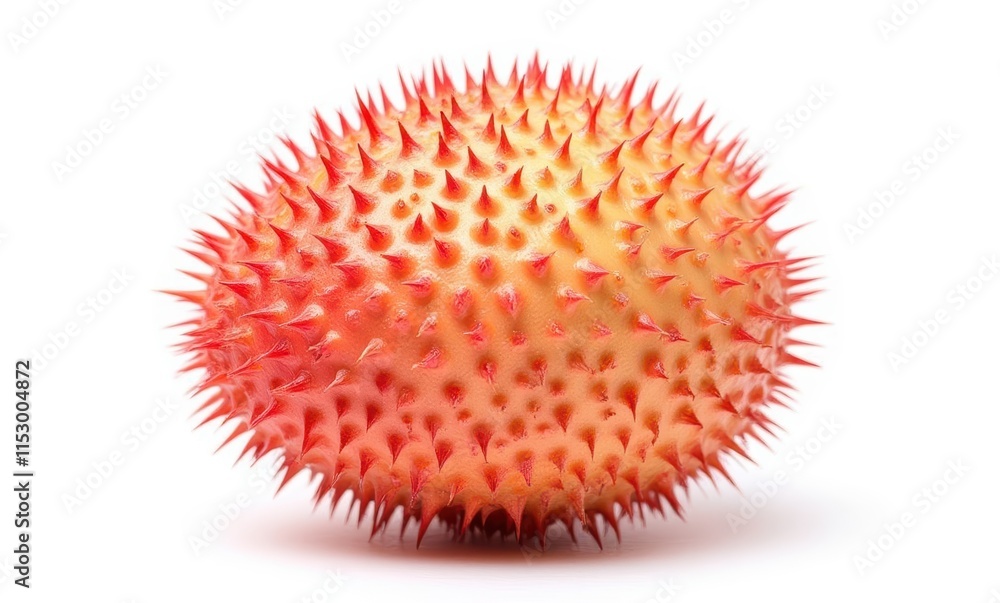 Spiky exotic fruit on white background Spiky exotic fruit on white background