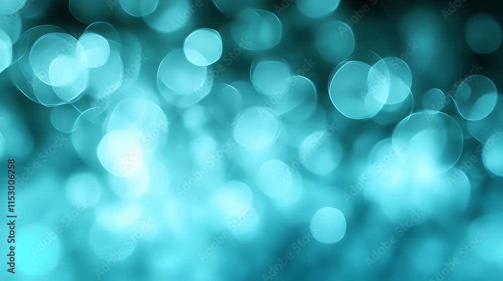 Obraz premium Abstract Teal Bokeh Lights Background Image