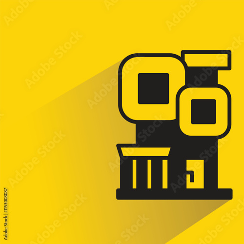 modern house on yellow background