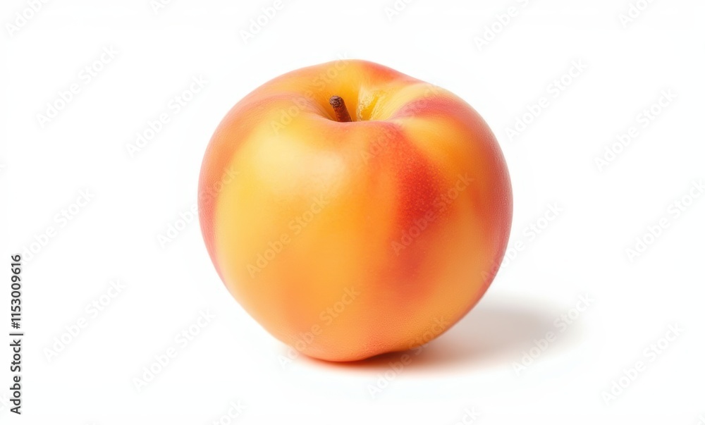Fresh peach on a white background Fresh peach on a white background
