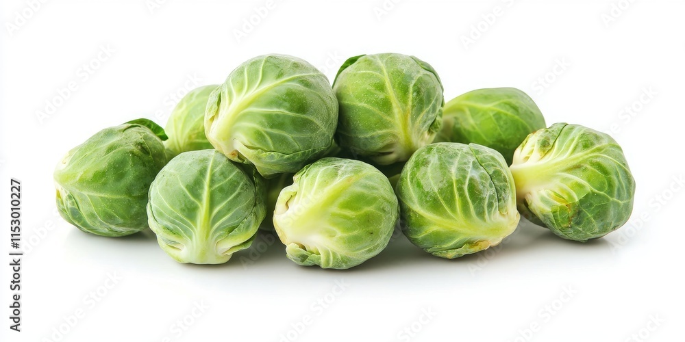Isolated Brussels sprouts on a clean background, featuring a toned effect and selective focus, highlighting the vibrant colors and textures of these nutritious Brussels sprouts. Isolated Brussels sprouts on a clean background, featuring a toned effect and selective focus, highlighting the vibrant colors and textures of these nutritious Brussels sprouts.