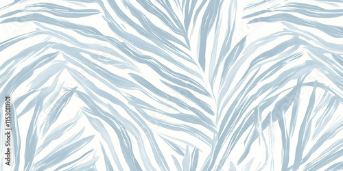 Light blue abstract seamless pattern with leaf-like shapes.
