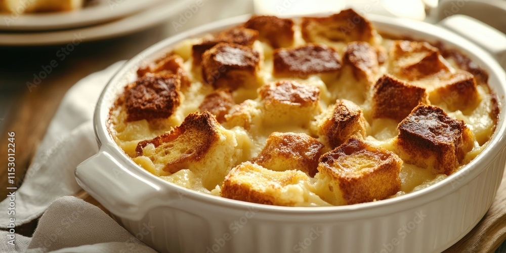 A tempting serving dish showcasing delicious bread pudding, perfect for satisfying cravings. Enjoy the rich flavors of this delightful bread pudding in every bite. Experience the joy of delicious A tempting serving dish showcasing delicious bread pudding, perfect for satisfying cravings. Enjoy the rich flavors of this delightful bread pudding in every bite. Experience the joy of delicious