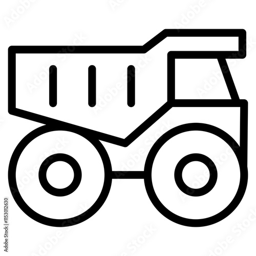 Dumper Truck line icon