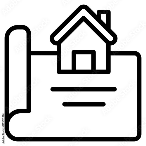 Technical Drawing line icon