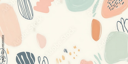 Abstract pastel shapes background. (1)
