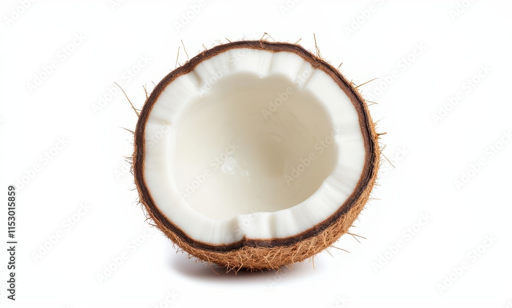 Close-up of a coconut shell interior Close-up of a coconut shell interior
