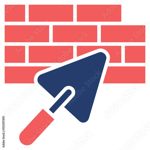 Brickwall mixed color icon photo