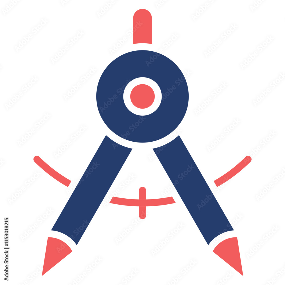 Compass mixed color icon