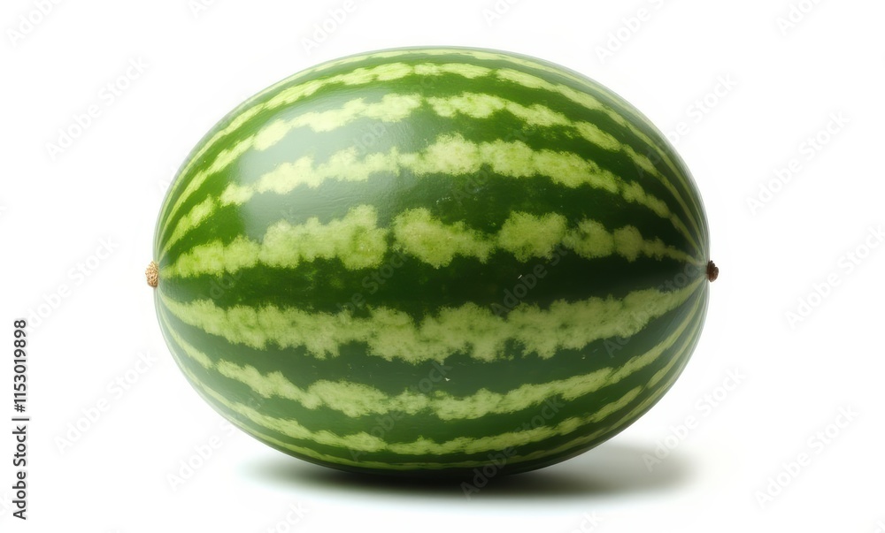 Fresh green watermelon on white background Fresh green watermelon on white background