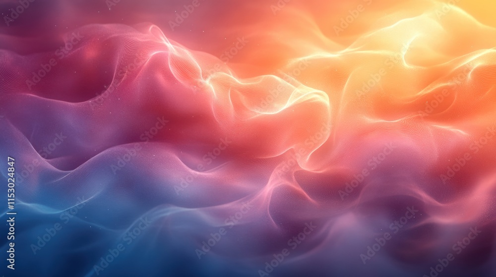 Fototapeta premium Vibrant abstract waves blending colors in dynamic flowing pattern