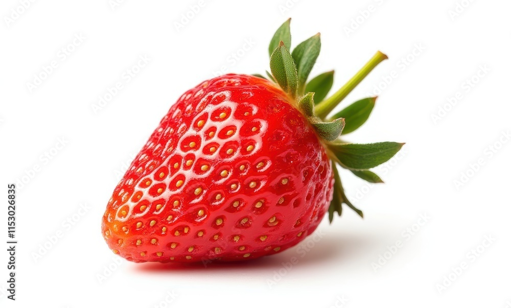 Fresh, ripe red strawberry on white background Fresh, ripe red strawberry on white background