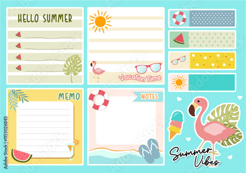 SUMMER NOTE MEMO THEME sticky note