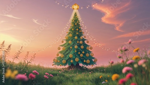 christmas tree with stars