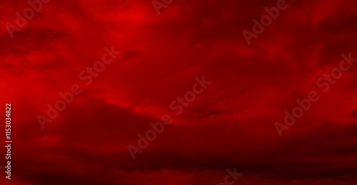 Red night sky background. Blurred photo of dark red sky. Photo can be used for the concept of Halloween and galaxy space background.