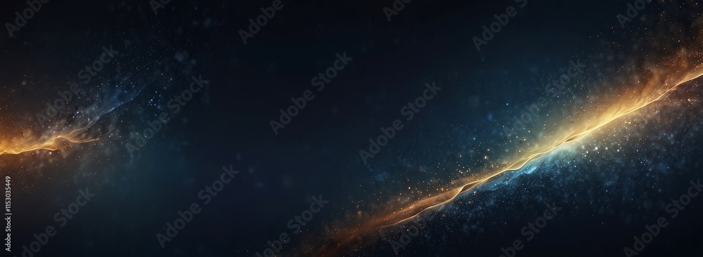 Obraz premium Dark blue beige grainy gradient background glowing light dark backdrop, noise texture effect banner header poster design