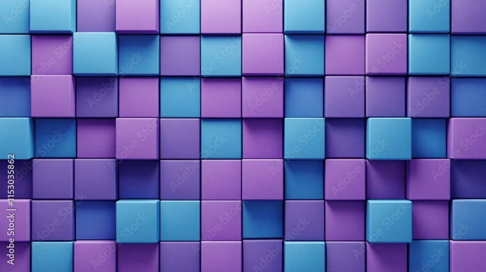 Abstract background of purple and blue cubes. Abstract background of purple and blue cubes.