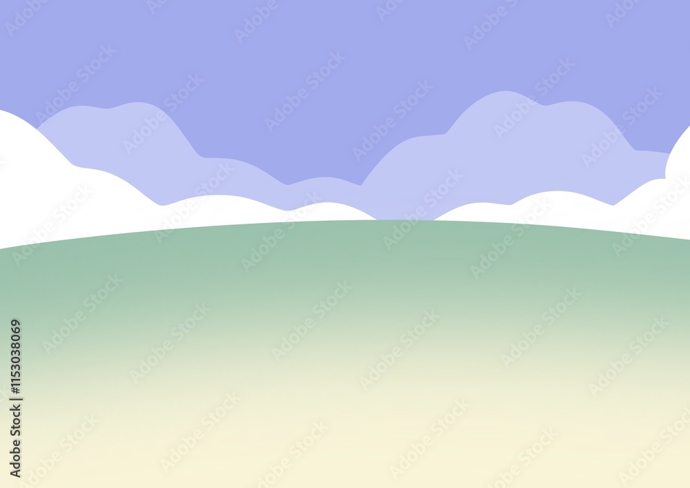 Obraz premium landscape with mountains and clouds