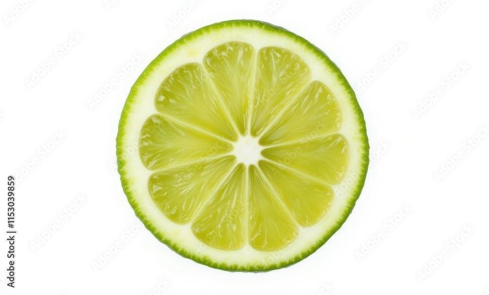 Fresh lime slice on a white background Fresh lime slice on a white background