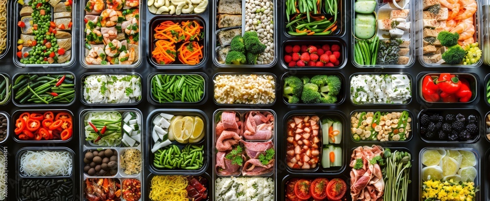 Fototapeta premium Healthy Meal Prep Containers