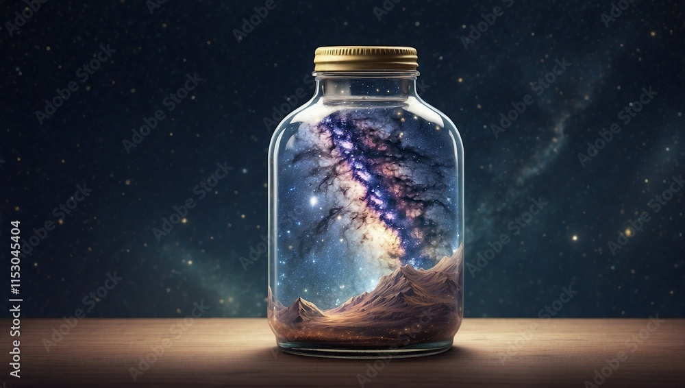 bottle of water with galaxy bottle of water with galaxy