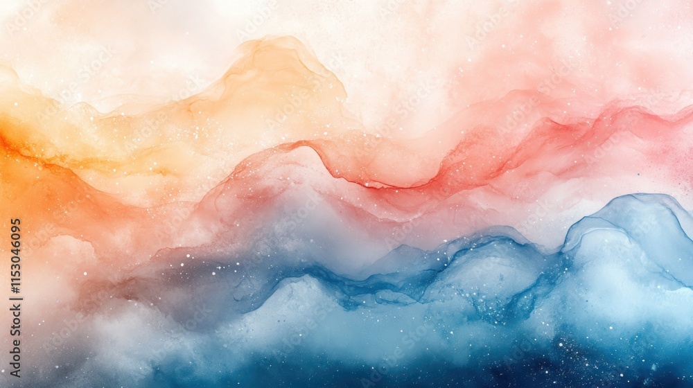 Fototapeta premium Abstract fluid art with vibrant colors and flowing textures in modern design