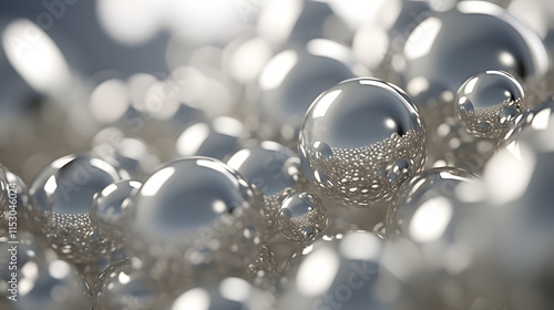 Wallpaper Mural Digital silver molecule point line connection abstract graphic poster background Torontodigital.ca