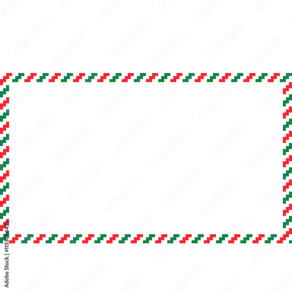 custom made wallpaper toronto digitalChristmas border frame. Pixel art Christmas frame. 8 bit Christmas elements. Red and green Christmas line pattern.