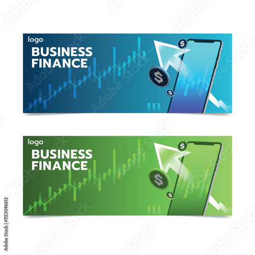 Banner Mobile trading Graph Stock Market
