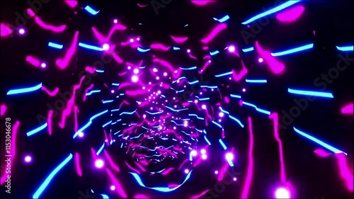 4kAbstract Deep Hole lights neon Tunnel TV Vj Relaxing background photo