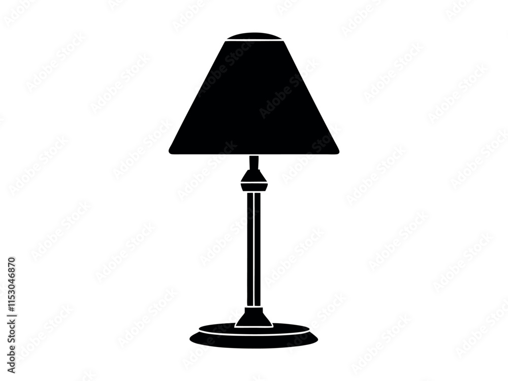 silhouette of lamp isolated silhouette of lamp isolated