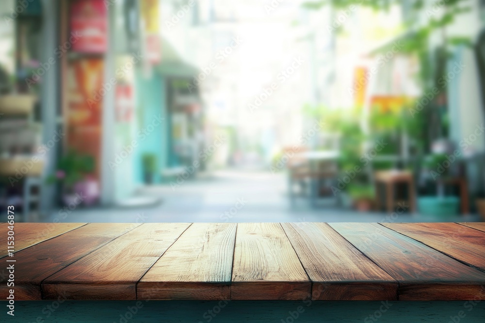 Wood table on blur kitchen room background. For montage product display or design key visual layout. Wood table on blur kitchen room background. For montage product display or design key visual layout.