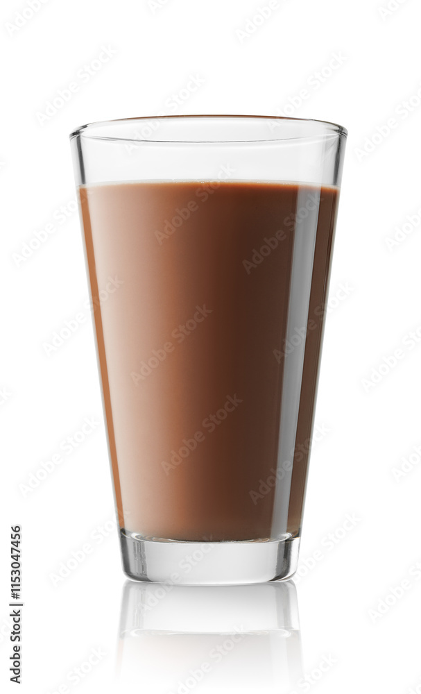 glass of hot chocolate isolated on white glass of hot chocolate isolated on white