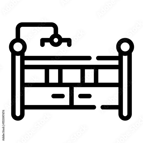 Baby Crib Line Icon