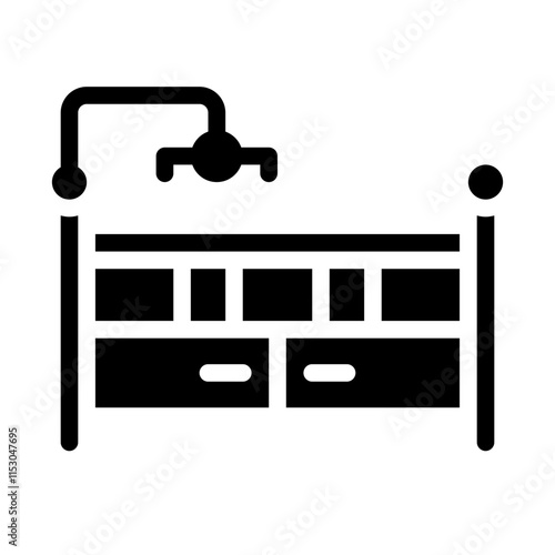 Baby Crib Solid Icon