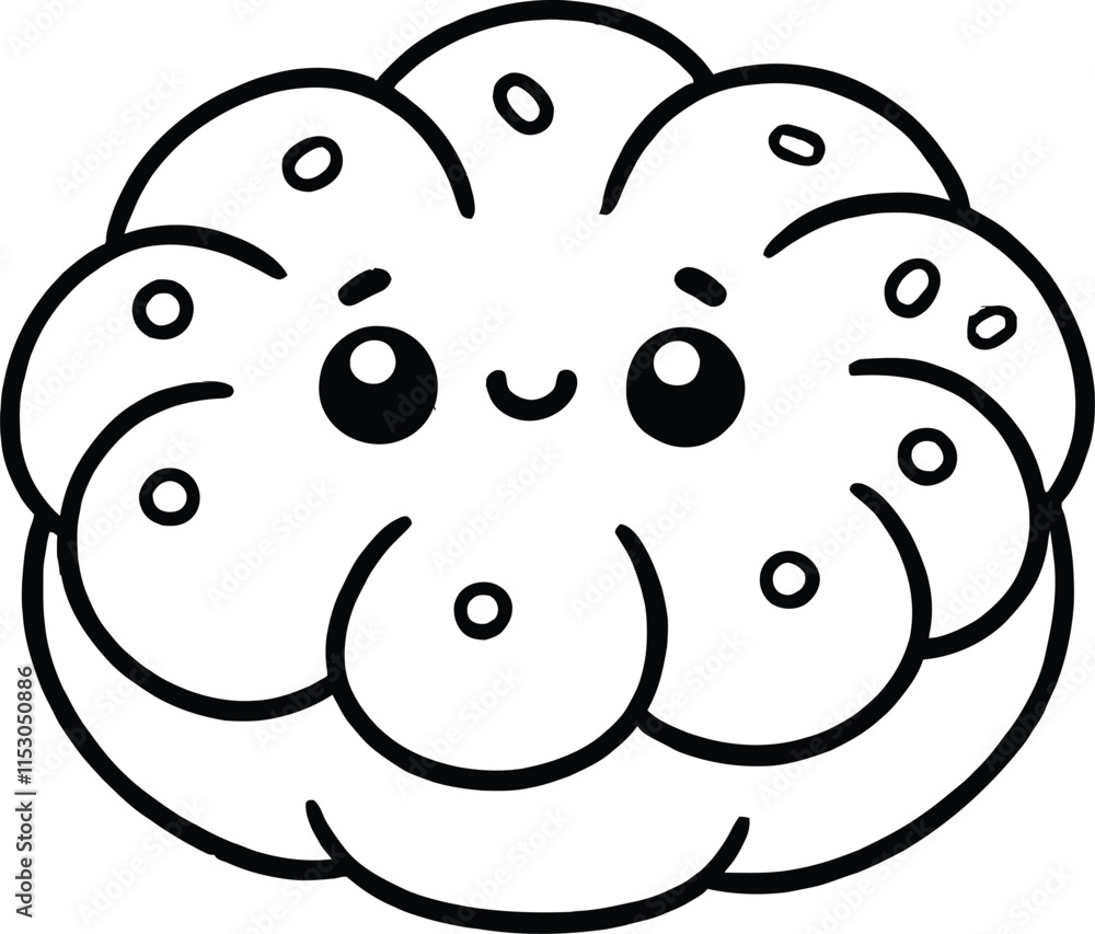 Fototapeta premium Kawaii Candy & Treats Adorable Coloring Pages for Kids, Colorful Kawaii Delights Sweet Treats for Kids to Color