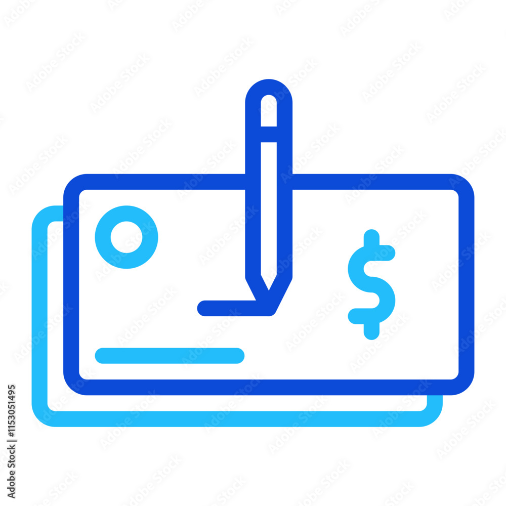 Cheque Duoline Icon Cheque Duoline Icon