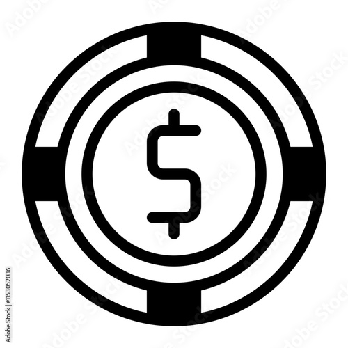 Coin Glyph Icon