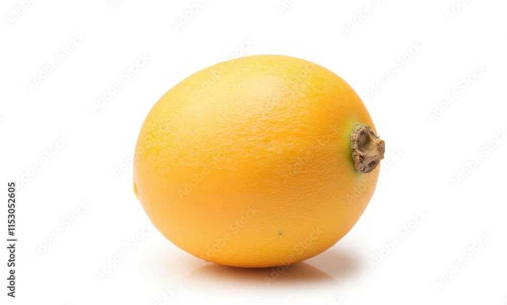Ripe yellow melon on white background Ripe yellow melon on white background