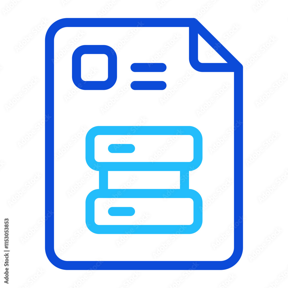 Data Report Duoline Icon Data Report Duoline Icon